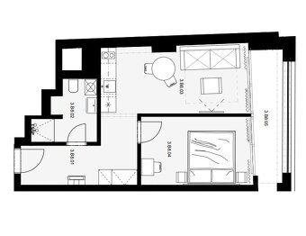 Ponúka na predaj 2 izb. apartmán, ul. Zilinska, Bratislava I - 8