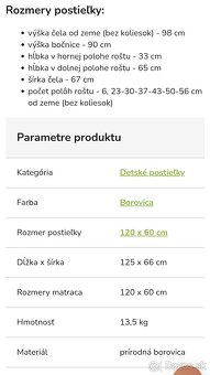 Detská postieľka so sťahovacím bokom - 8