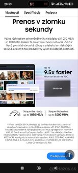 Externý disk SSD Samsung P7 2TB - 8