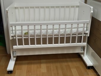 Postieľka kolíska 90x40 s kvalitným matracom ako nová - 8