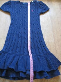 Pletené šaty Ralph Lauren originál Tmavomodré - 8