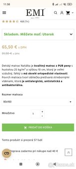 Detský matrac do detskej postieľky 120x60 - 8