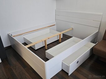 Posteľ MARS s LED osvetlením, 140×200cm, biela - 8