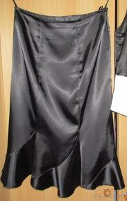 Blúzka, sukňa  krémovo- čierna, veľ S - 8