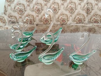 Sklo, váza, retro dekorácia - 8