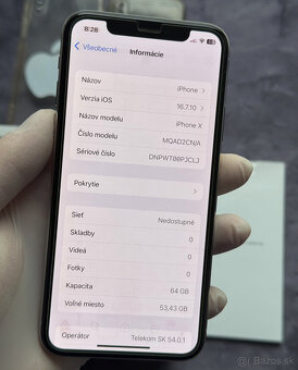 Apple iPhone X 64 GB White / zdravie batérie 100% - 8