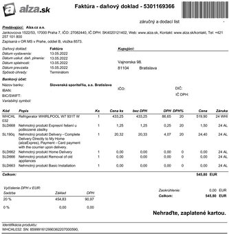 Predám používanú chladničku WHIRLPOOL W7 931 TW - 8