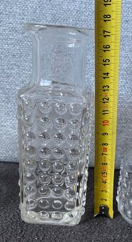 Svietniky a váza - číre sklo - 8