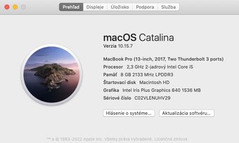 MacBook Pro 13" 2017, 256 GB SSD, SK klávesnica - 8