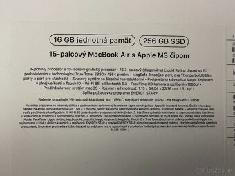 Macbook Air 15 M3 16/256 GB - 8