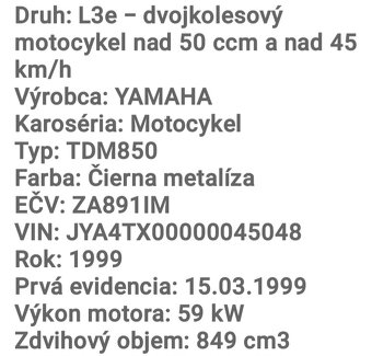 YAMAHA TDM 850 - 8