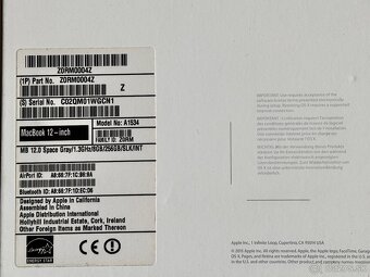 MacBook 12" 1.3GHz,2j/8GB/256GB, NOVÁ BATERKA, TOP STAV - 8