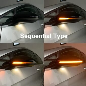 Predám dynamické LED smerovky spätných zrkadiel VW Golf 7 - 8