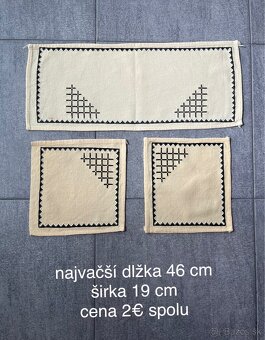 Predám retro ručne vyšívané kvetinkové obrusy aj iné. - 8