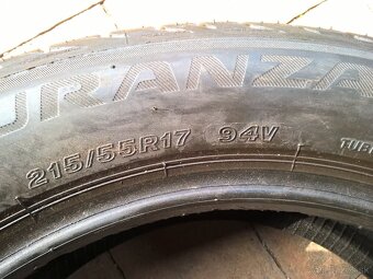 LETNÉ 215/55 R17 BRIDGESTONE 2018a19 FULDA 2021 OD 15€/kus - - 8