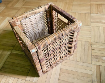 ratanovy košík z IKEA, 24x23x23 cm, 5ks - 8