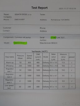 vysokotlakové čerpadlo + protokol, video - 8