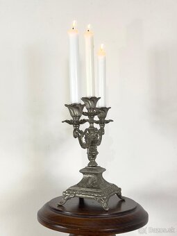 Starožitny svietnik a cínový džbán - 8