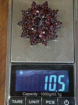 Český granát brošňa - 8