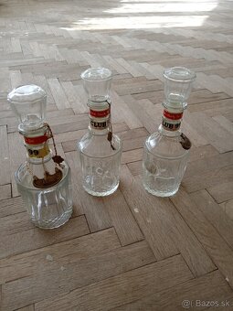 Sklenené fľaše, krištáľova karafa na whisky,starožitnosti, - 8