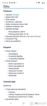 AV receiver, zosilňovač Yamaha rx-v357 - 8