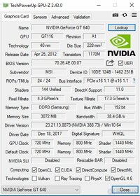 i5 3350, NVIDIA GeForce GT 640, RAM 8GB, HDD 164 GB, Win10 - 8