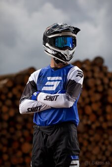 shot modrý set komplet dres nohavice - motocross enduro - 8