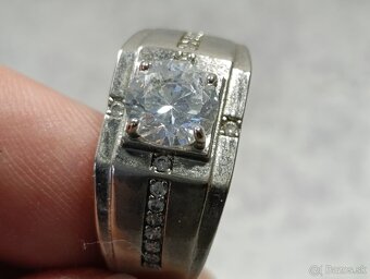 Krásný pánský prsten viz.foto, s kamínky, VEL.64 - 8