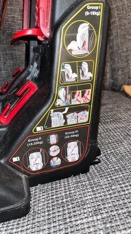 Červená autosedačka Petite&Mars Prime II 9-36 kg isofix - 8