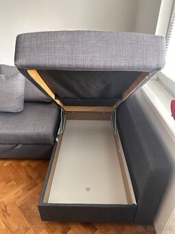 Rohová rozkladacia pohovka s úl.priestorom IKEA - 8