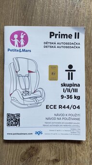 Autosedačka Prime II Grey 9 - 36 kg - 8