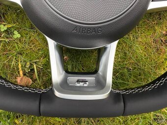 -Rline VW VOLANT KOZENY MULTIFUNKCNY biele šitie - 8