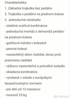 Detská trojkolka a odrážadlo 4v1 Milly Mally Optimus Plus - 8