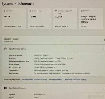 Dell latitude 5410 i5 32RAM 1TB SSD - 8