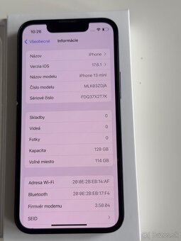 iPhone 13 mini, Midnight, 128GB - 8