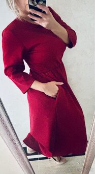 Damske dlhe talianske šaty bordo - 8