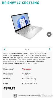 HP ENVY Laptop 17 | i7-1260P | 16GB DDR4 | 512GB SSD - 8