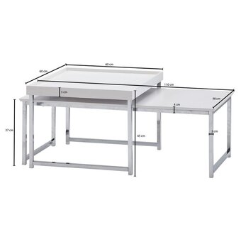 Konferenčný stolík biely / viacero druhov - 8