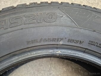 215/65 r17 celoročné 4 ks FALKEN dezén 7,6 - 7,3 mm - 8