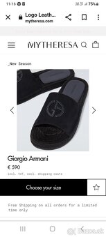 Nove topánky, slapky Giorgio Armani - 8