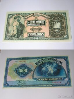 Kopie vzácných 1 republikových bankovek - Mucha - - 8