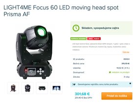 LIGHT4ME Focus spot 60 LED moving head Prisma AF - 8