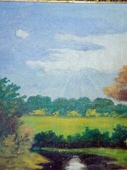 Starý obraz Olejomaľba - 8