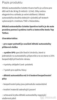 DETSKA Autosedacka COLETTO s ISOFIX - 8