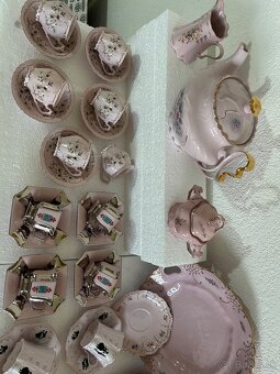 Ružový porcelán Thun Rosa šálky poháre čajník - 8