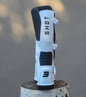 Biele čižmy topánky SHOT - 8