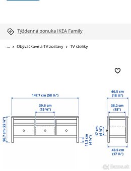 HEMNES skrinka pod TV 3 ks - 8