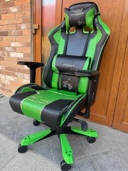 Herná stolička DXRacer KING modrá/zelená - 8