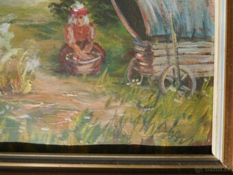 Kočovníci-olej na plátne 1952, 38 x 48 cm 2 kusy - 8