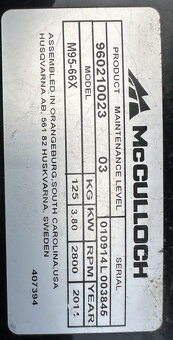 Predám traktorovú kosačku McCulloch M95-66X (Husqvarna Group - 8
